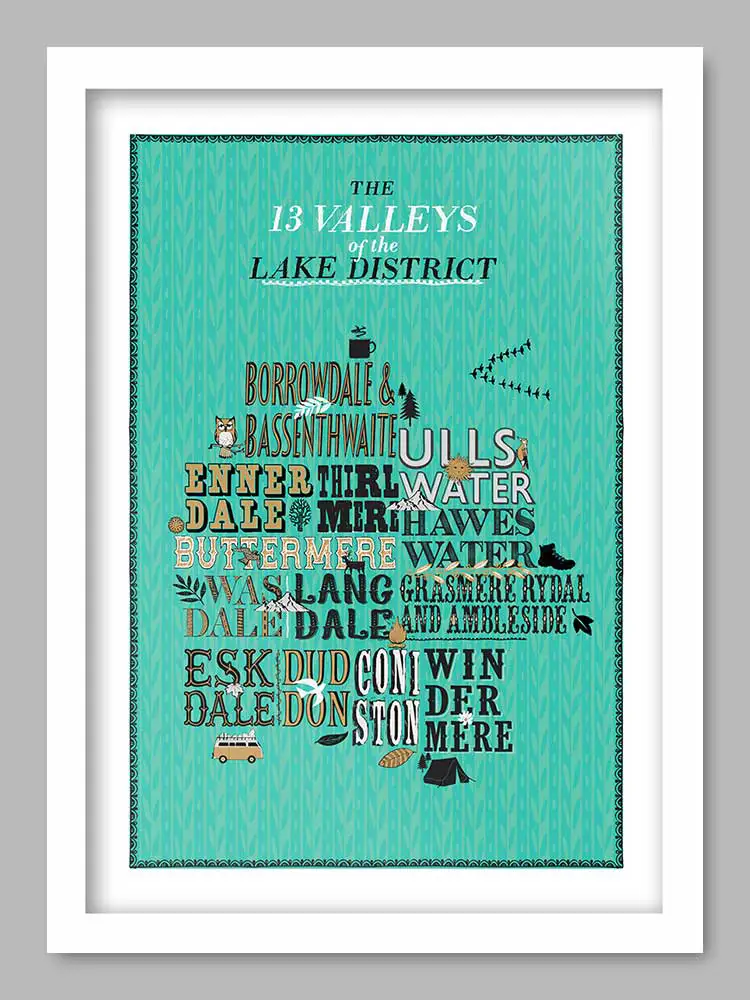 13 Valleys - Lake District Print - Image 2