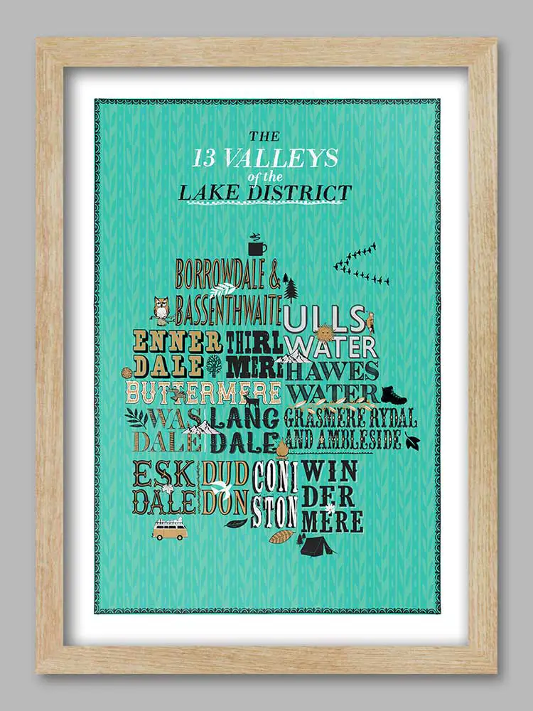13 Valleys - Lake District Print - Image 3