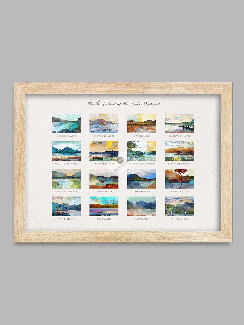 16 Lakes  - Lake District Print - Image 3