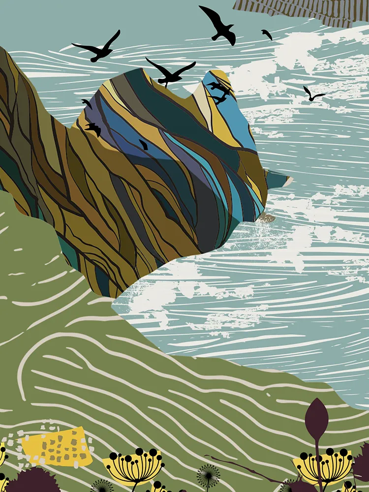 Three Cliffs Bay - Gower Print - Image 4