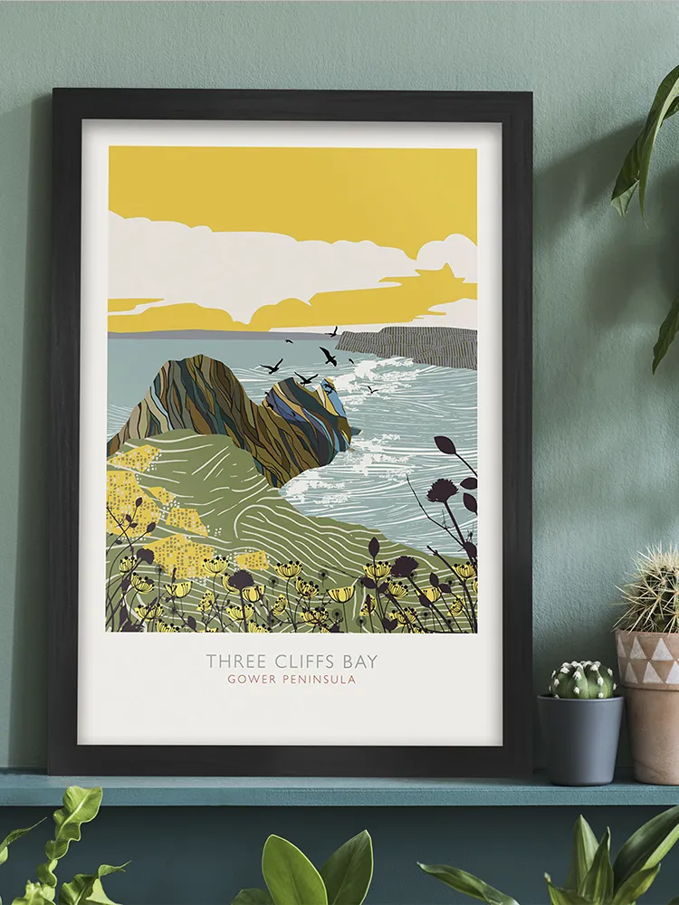 Three Cliffs Bay - Gower Print - Image 5