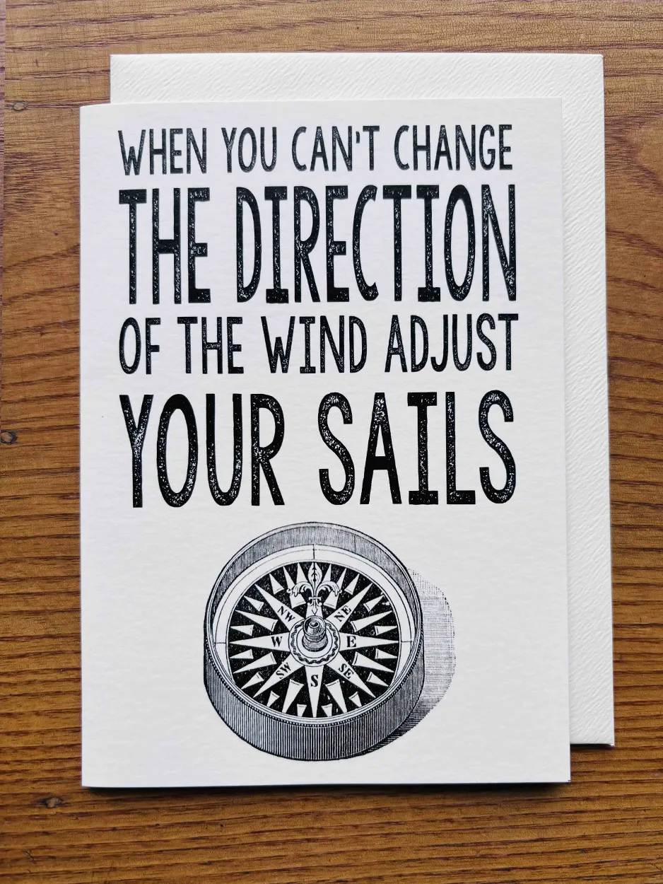 Adjust Your Sails Card - Blank for your own message