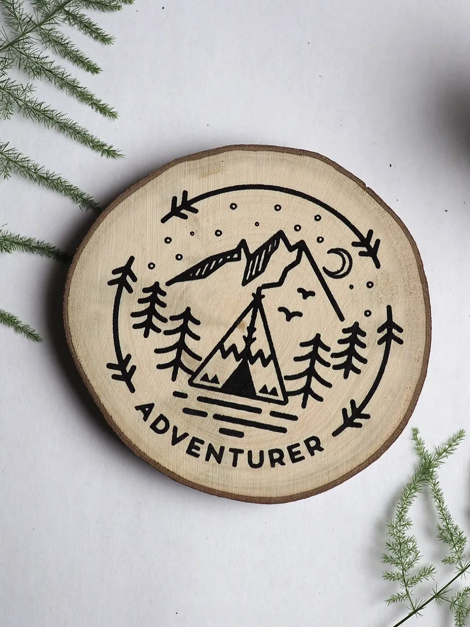 Adventurer Handmade Wooden Coaster