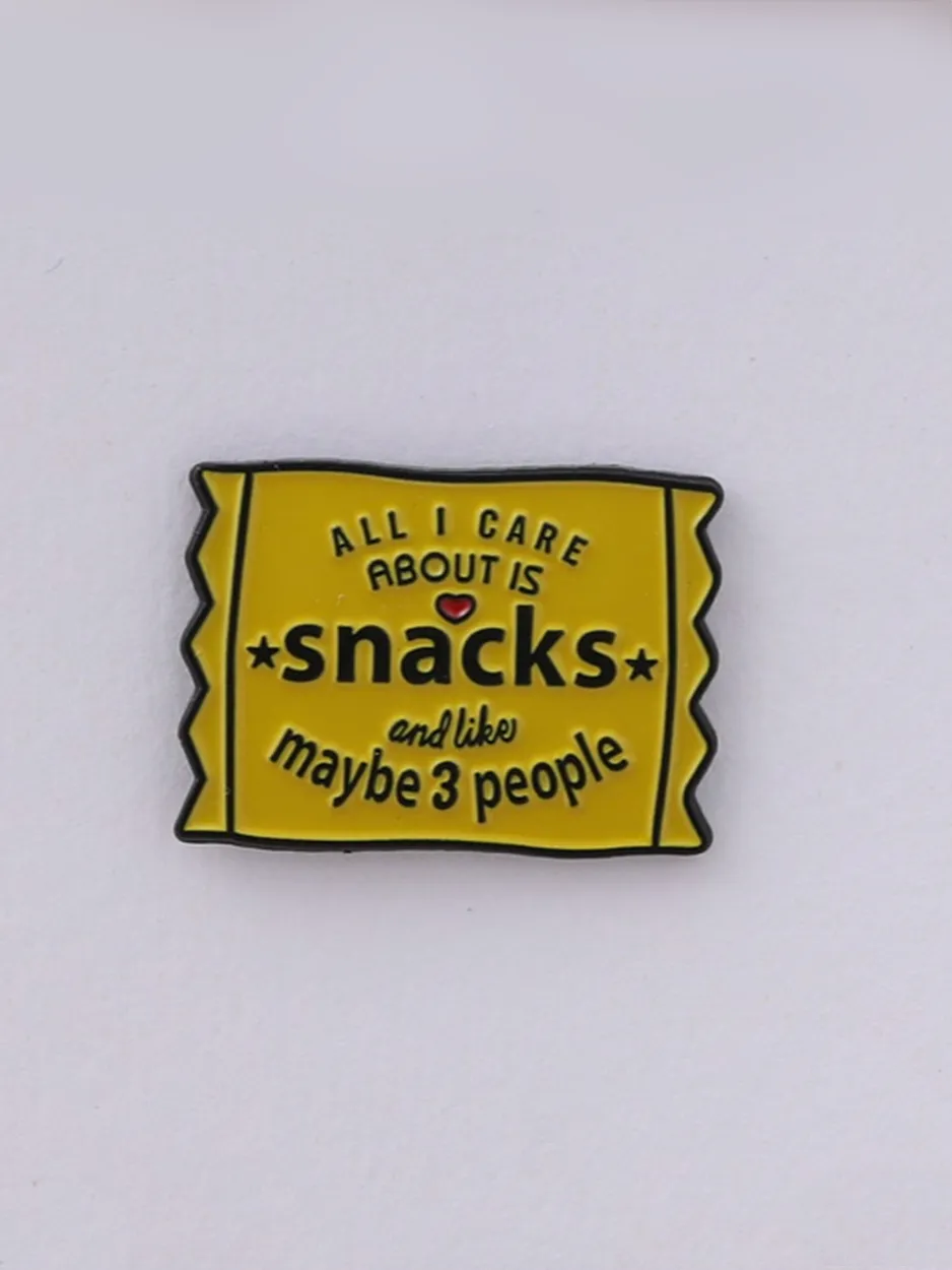 All I Care About Is Snacks Pin Badge