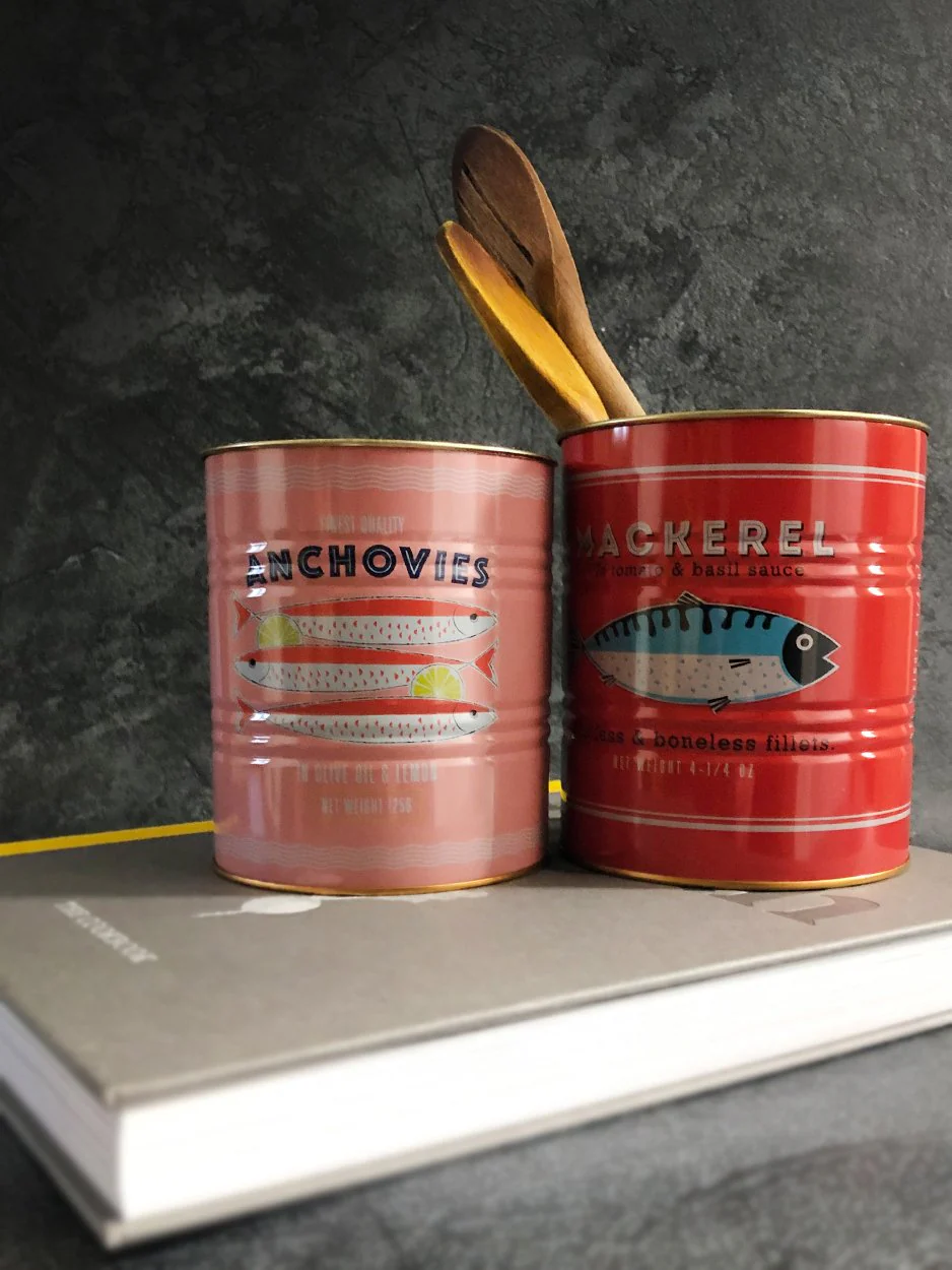 Anchovies & Mackerel Storage Tin Set
