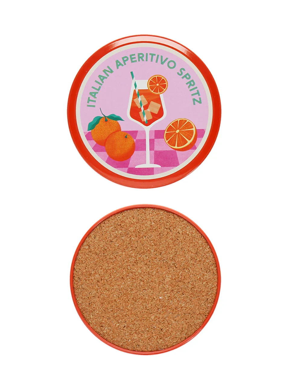 Aperol Spritz Metal Coaster Set - Image 2