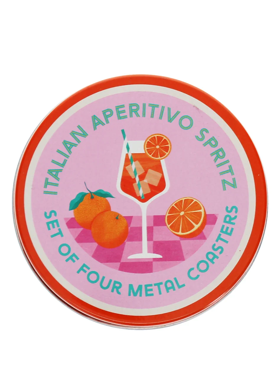 Aperol Spritz Metal Coaster Set - Image 3
