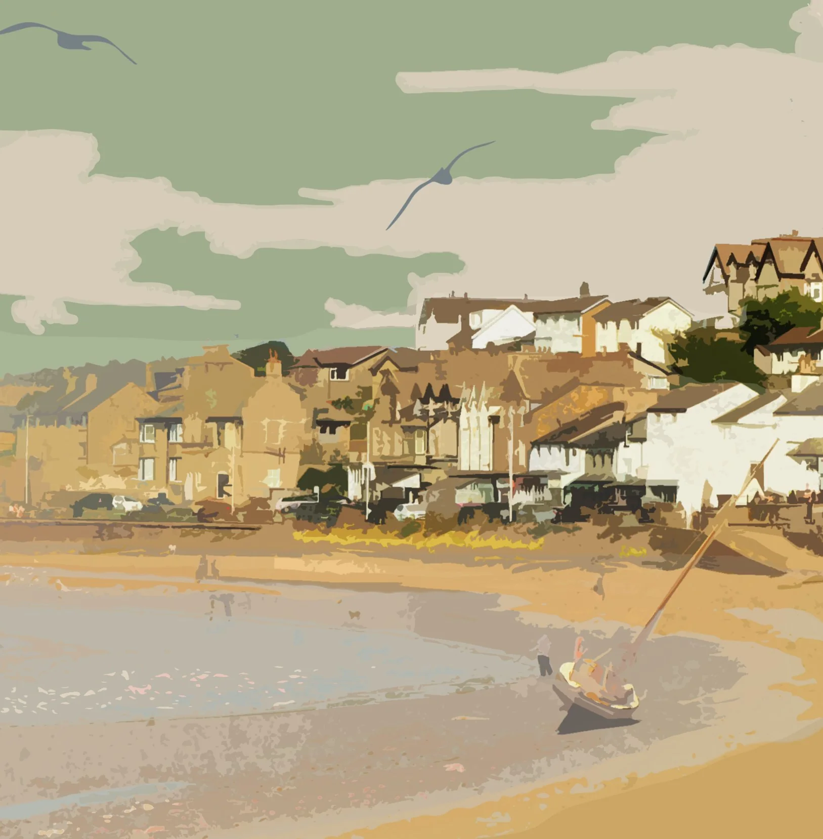 Arnside Retro - Lake District Print - Image 4