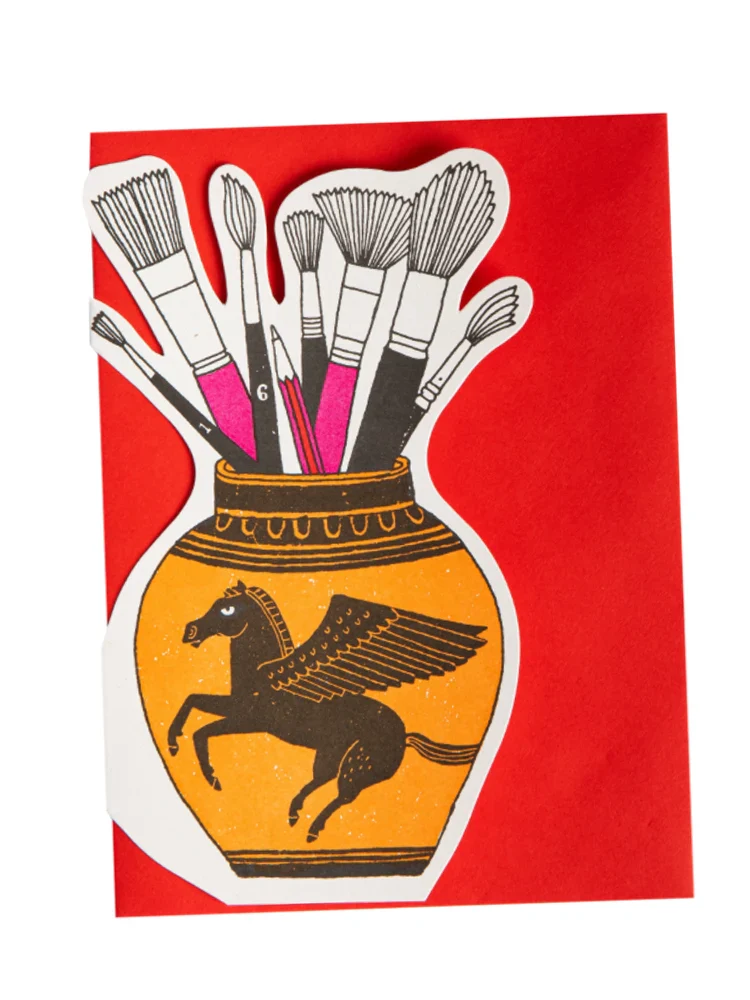 Artists Paint Pot - Cut Out Card