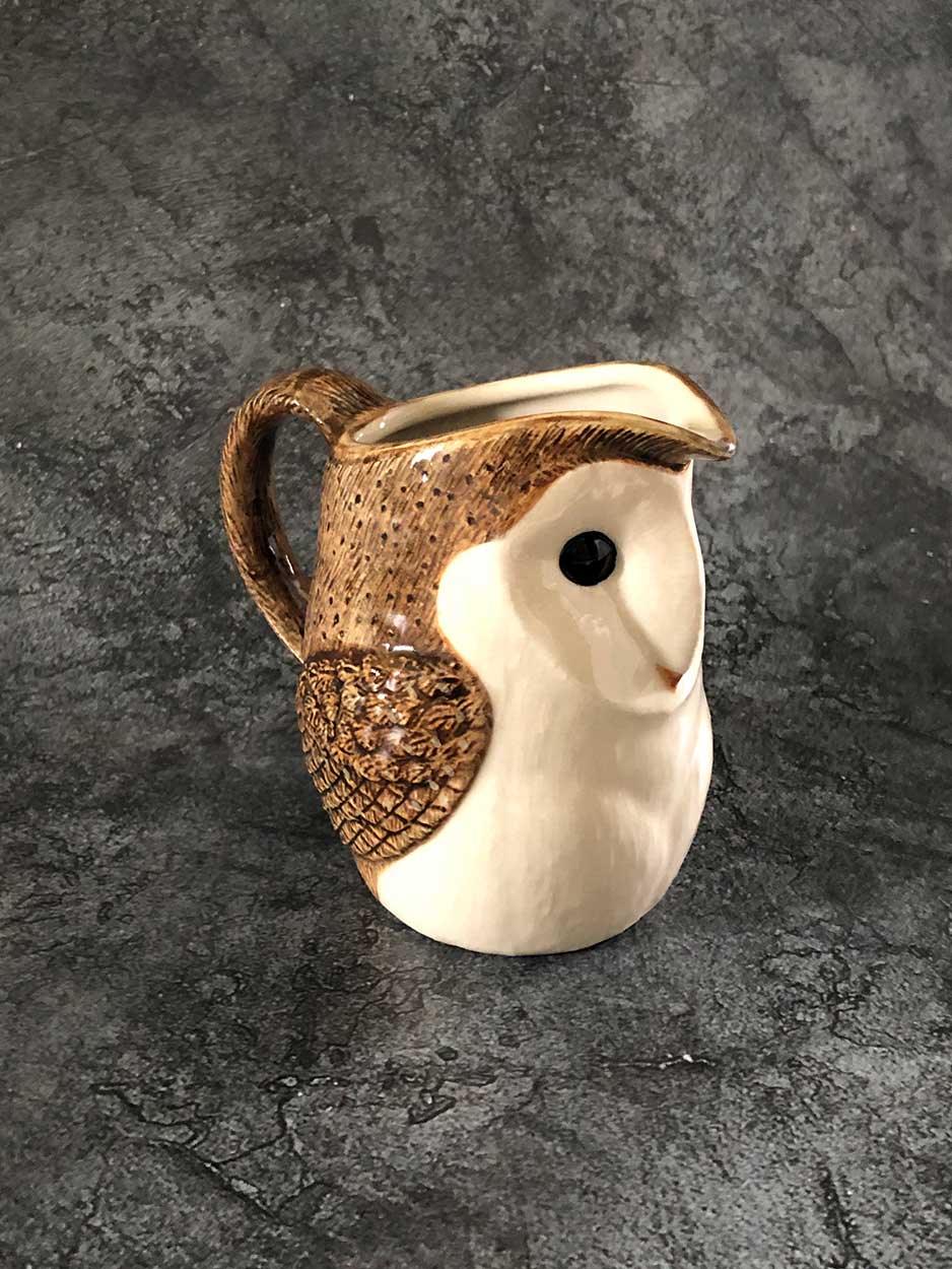 Barn Owl Jug by Quail Ceramics