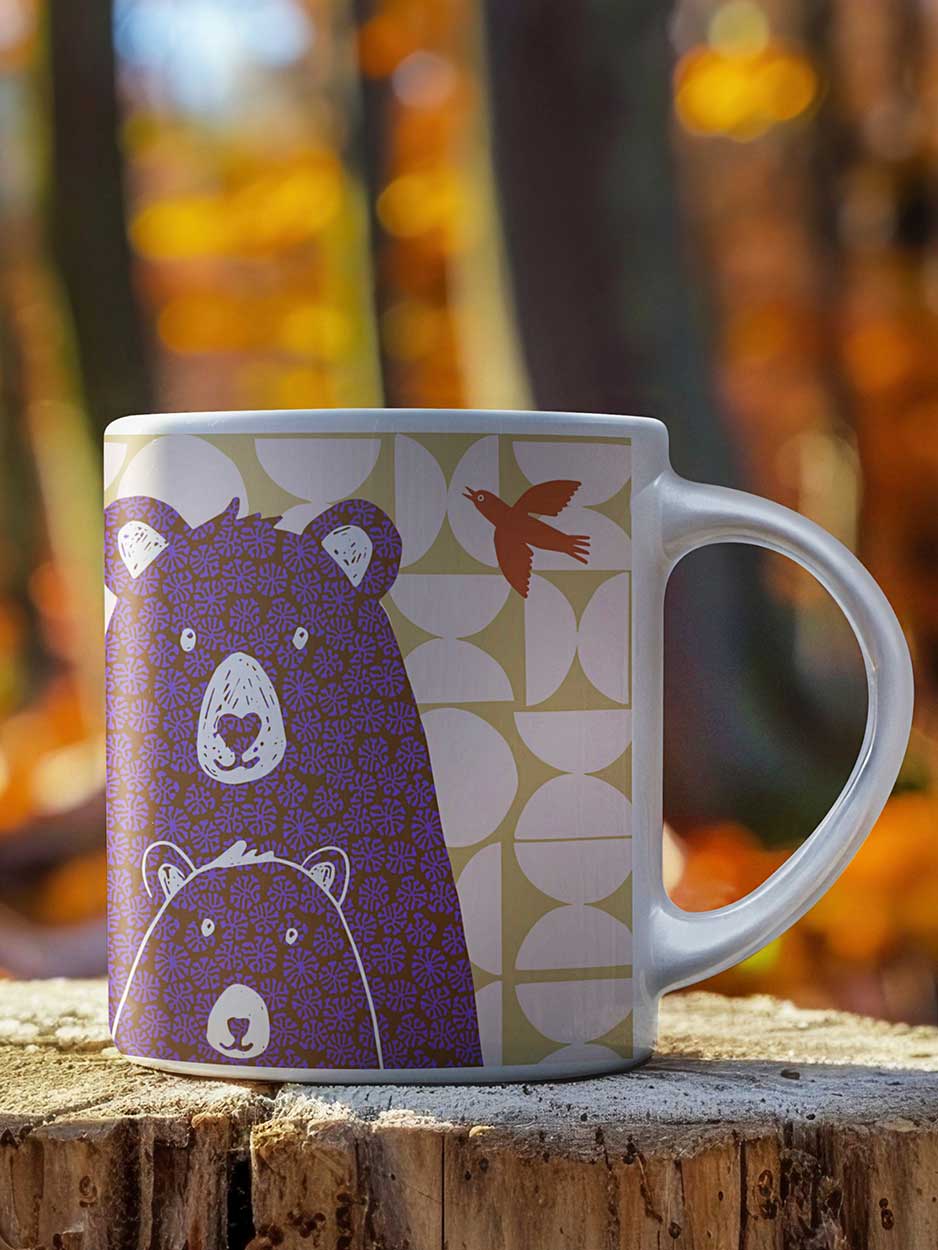Bear Bone China Mug