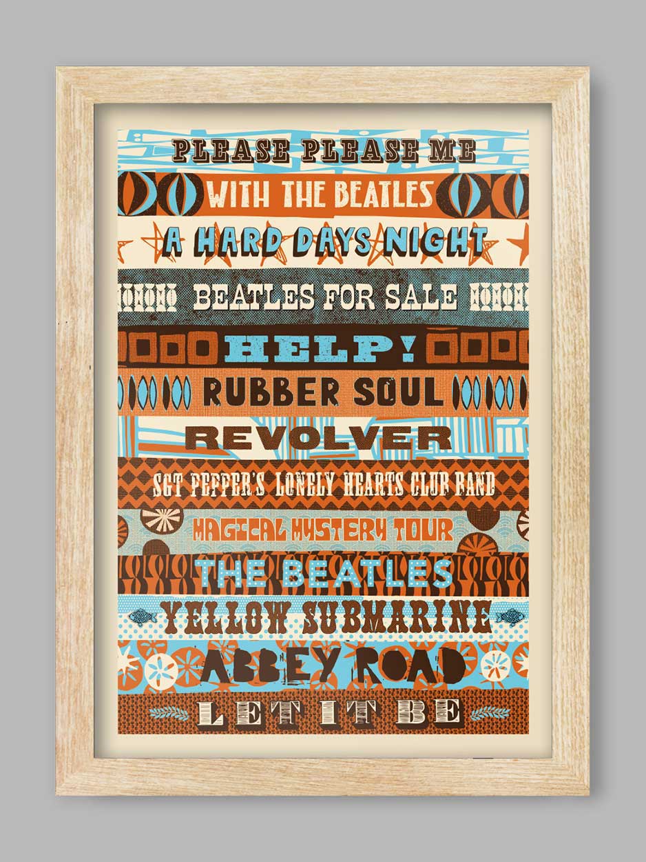 Beatles Albums Typographic - Music Print - Image 3
