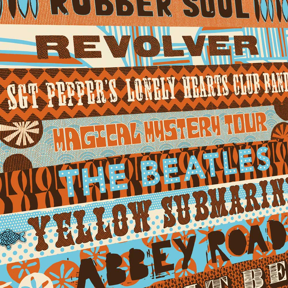 Beatles Albums Typographic - Music Print - Image 4
