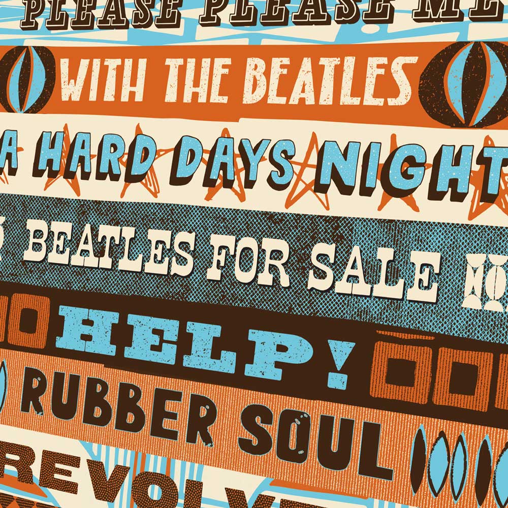 Beatles Albums Typographic - Music Print - Image 5