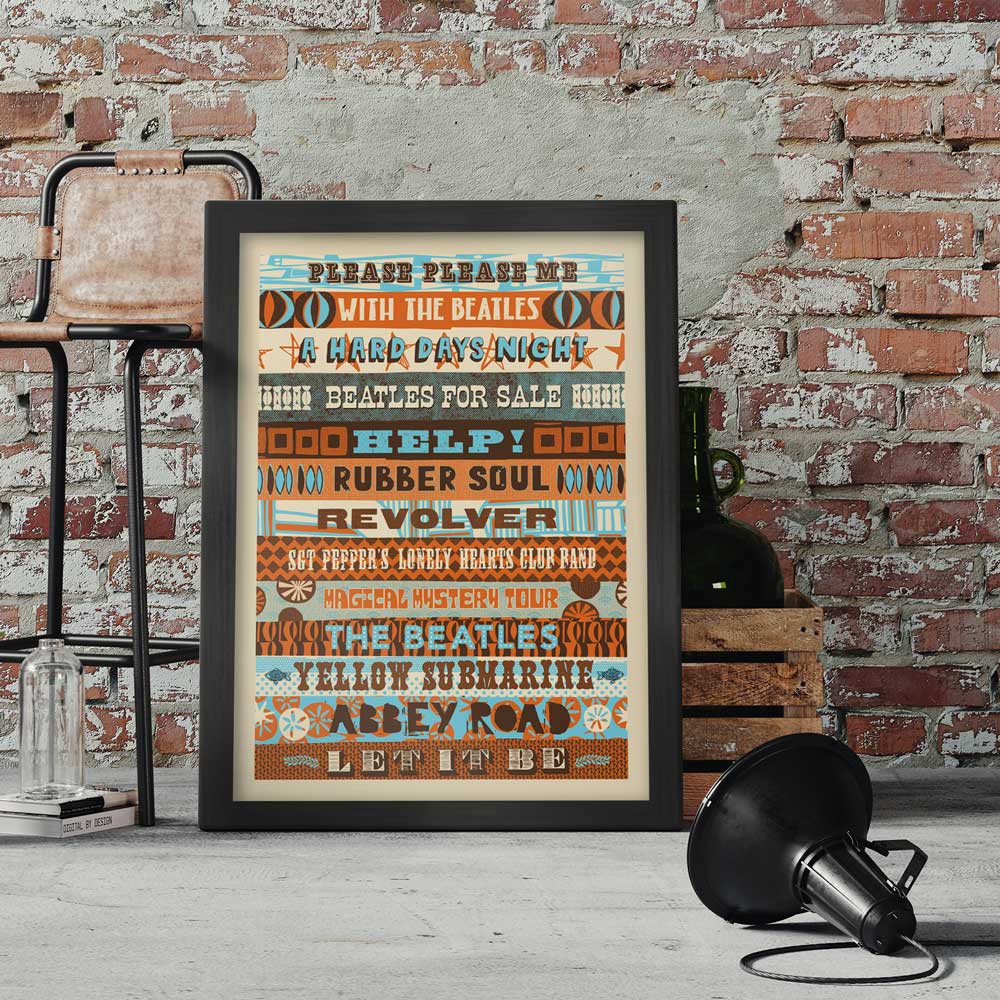 Beatles Albums Typographic - Music Print - Image 6