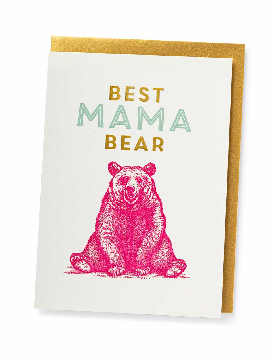 Best Mama Bear - Blank Greeting Card