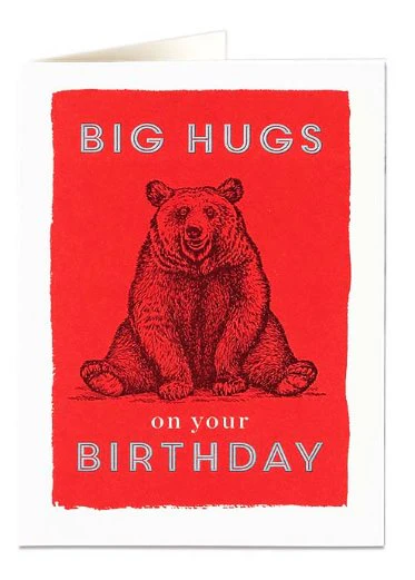 Big Hugs Birthday Card