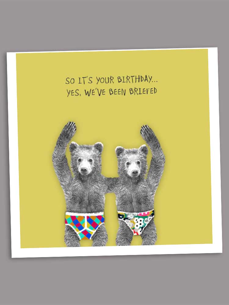 Birthday Brief-  Blank Greeting Card