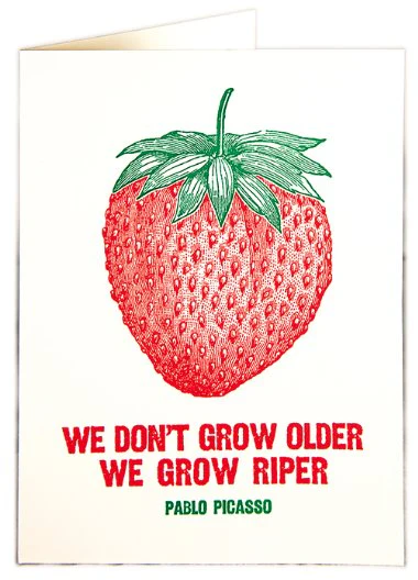 Strawberry Quote Birthday Card