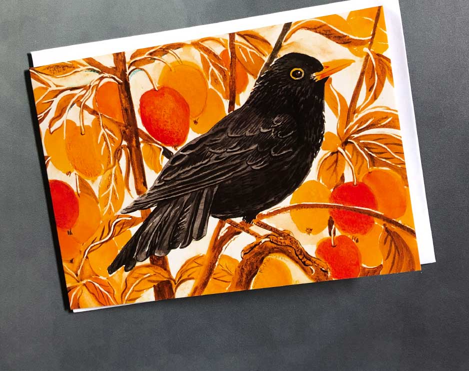 Blackbird - Blank Greeting Card