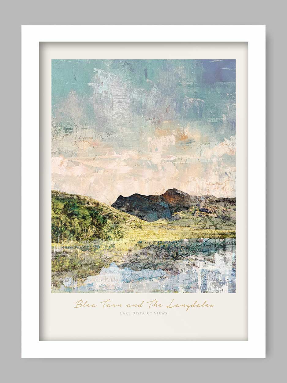 Blea Tarn & The Langdales - Lake District Views Print - Image 2