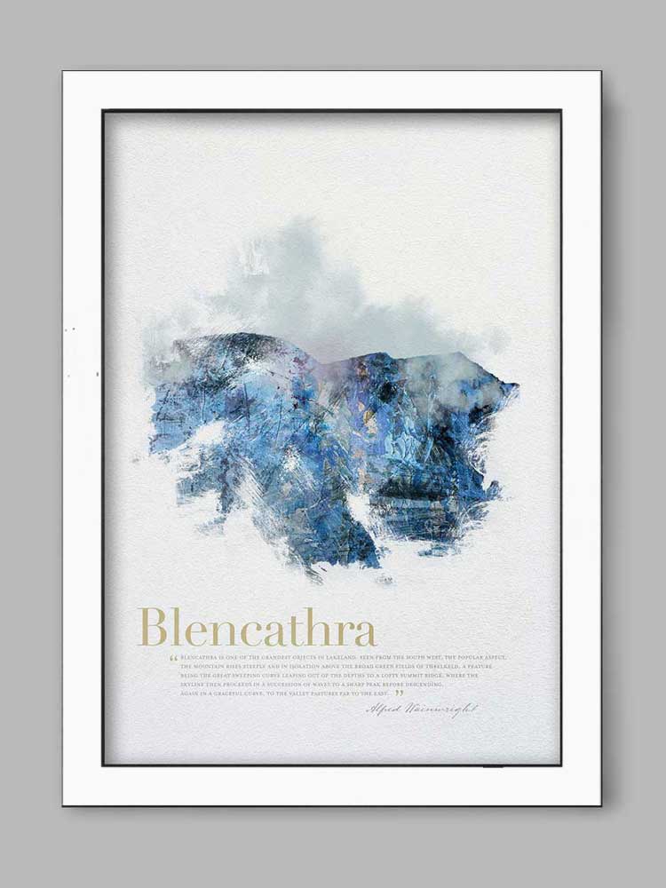 Blencathra in Wainwright's Words - Lake District Print - Image 2