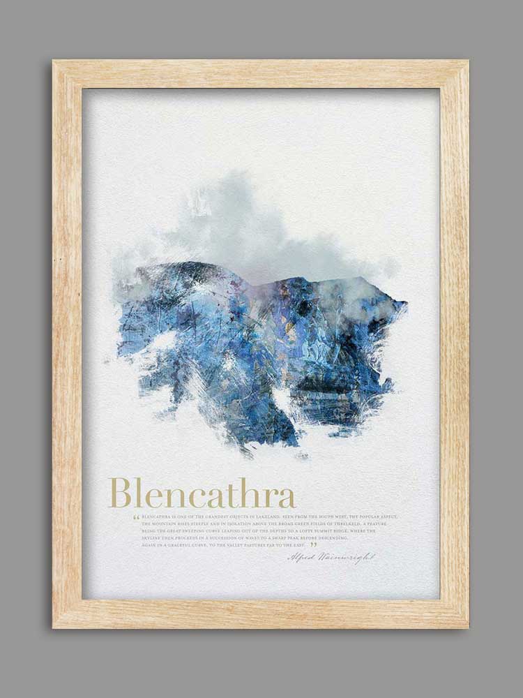 Blencathra in Wainwright's Words - Lake District Print - Image 3