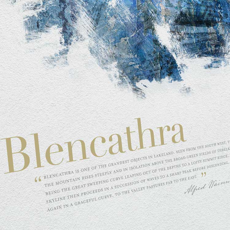 Blencathra in Wainwright's Words - Lake District Print - Image 5