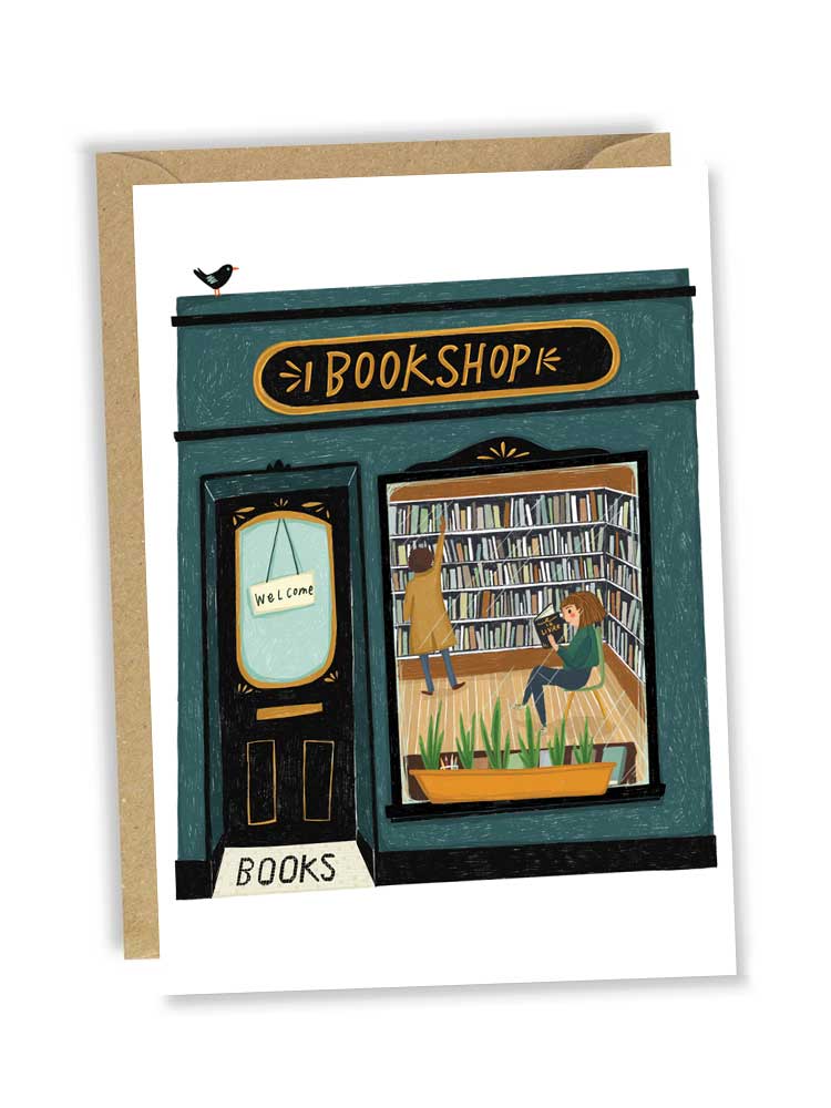 Bookshop -  Blank Greeting Card