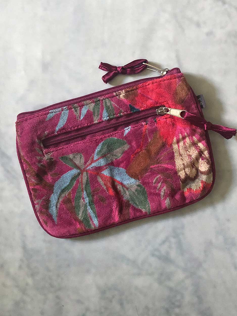 Botanical Velvet Zipped Pouch - Image 6