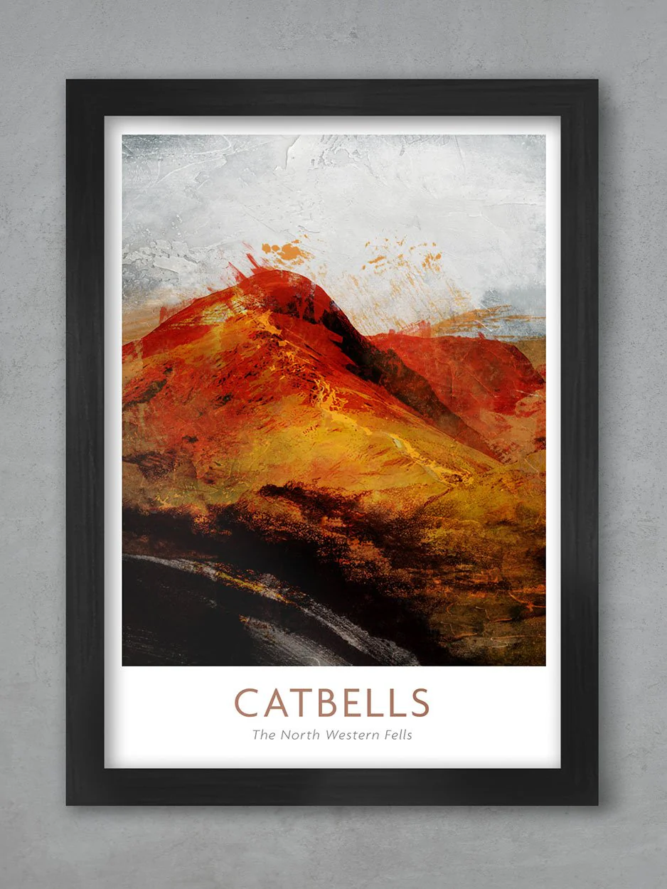Catbells from Skelgill Abstract - Lake District Print
