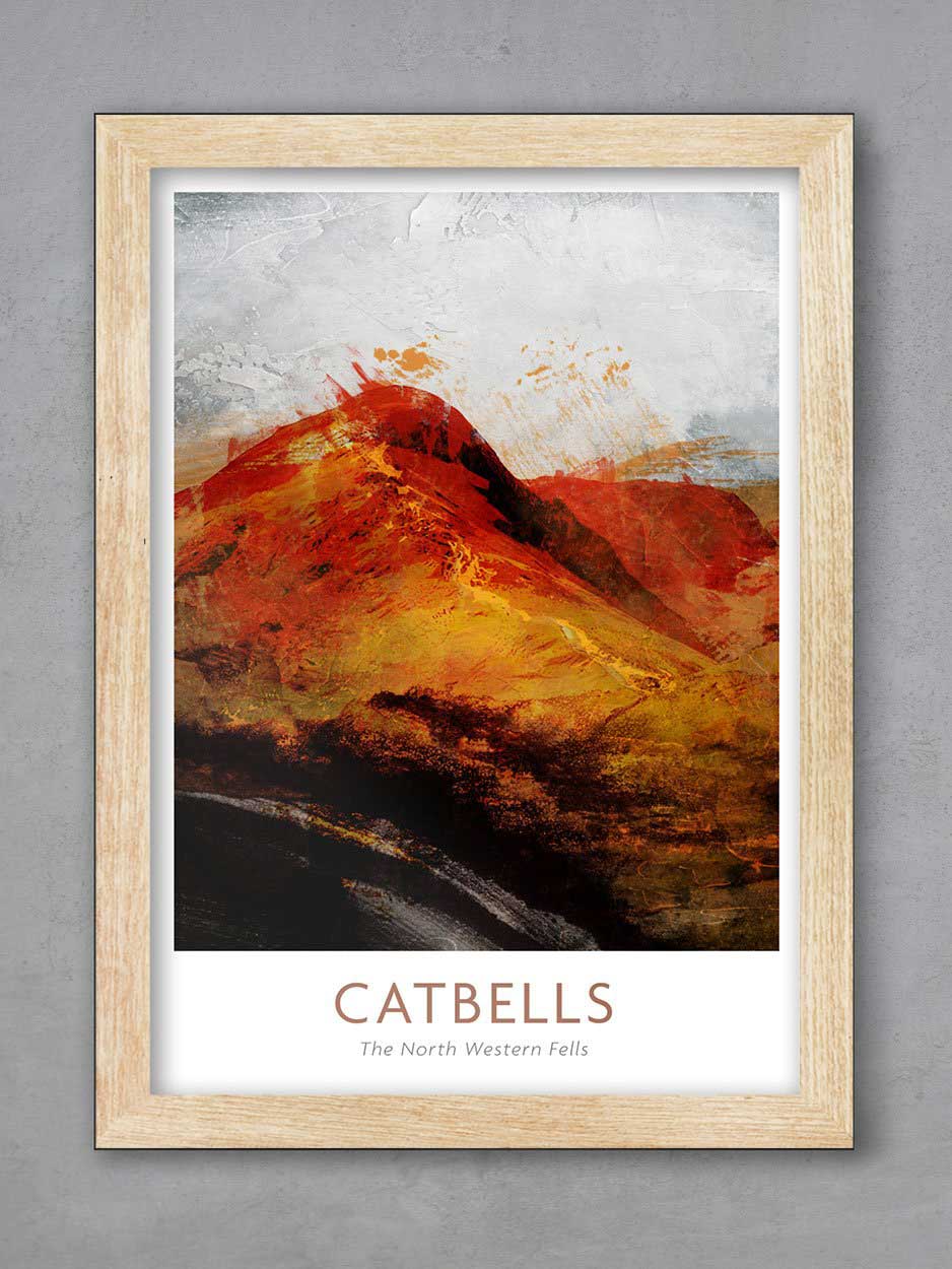 Catbells from Skelgill Abstract - Lake District Print - Image 3