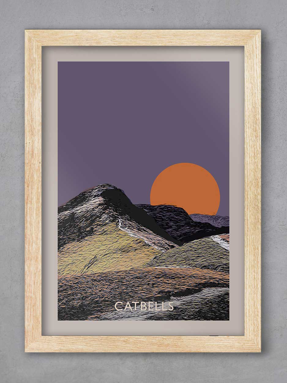 Catbells Sunset - Lake District Print - Image 3