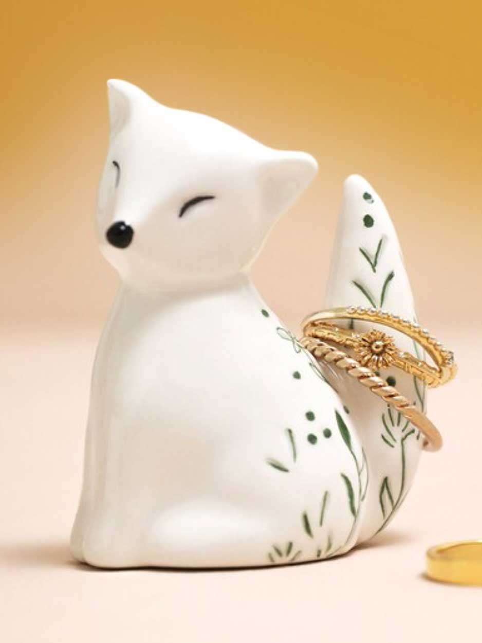 Ceramic Fox Ring Holder