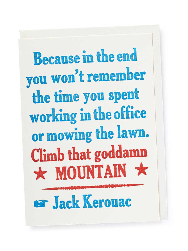 Climb The Mountain - Blank Greeting Card