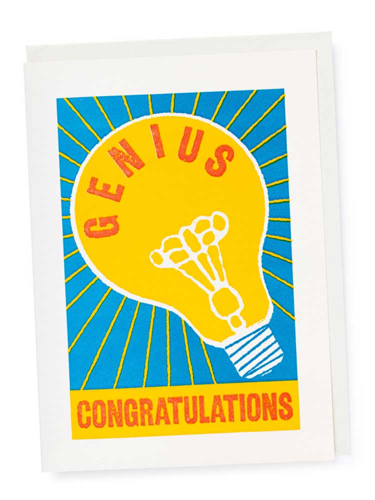 Genius - Congratulations! - Blank Greeting Card