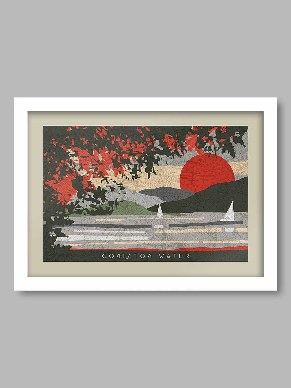 Coniston Water Sunset - Lake District Print - Image 2