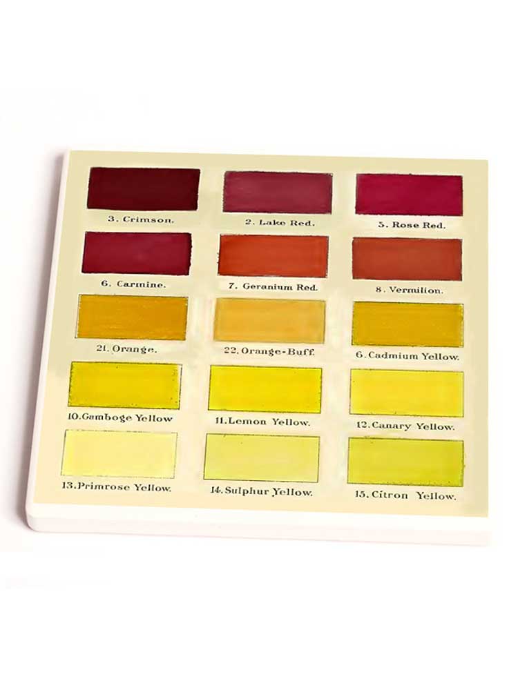 Crimson Colour Swatch Ceramic Coaster