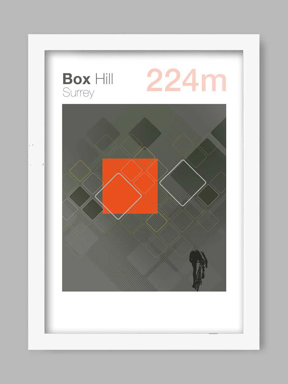 Box Hill - Cycling Climb Print - Image 2