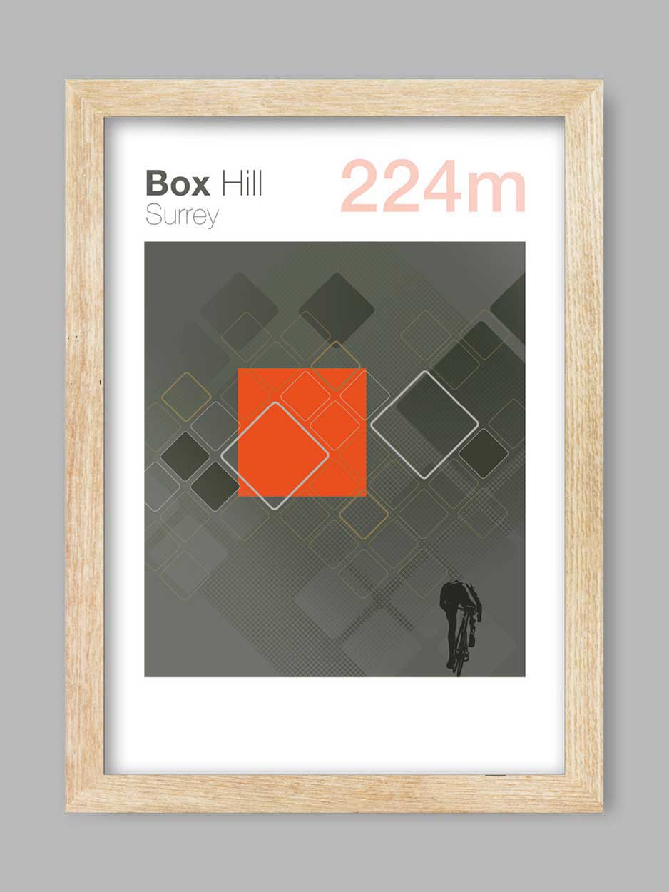 Box Hill - Cycling Climb Print - Image 3