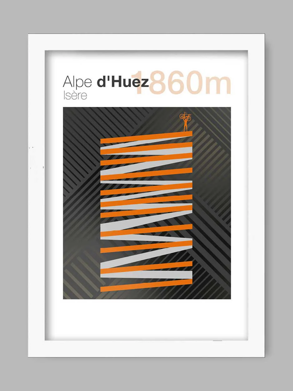 Alpe D'Huez - Cycling Climb Print - Image 2
