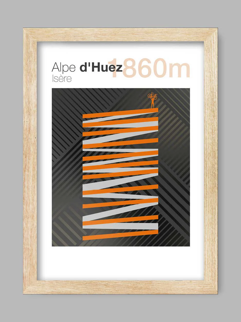 Alpe D'Huez - Cycling Climb Print - Image 3