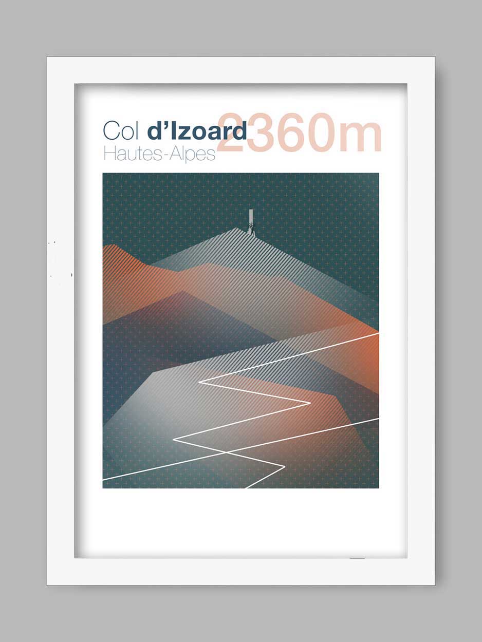 Col D'Izoard - Cycling Climb Print - Image 2