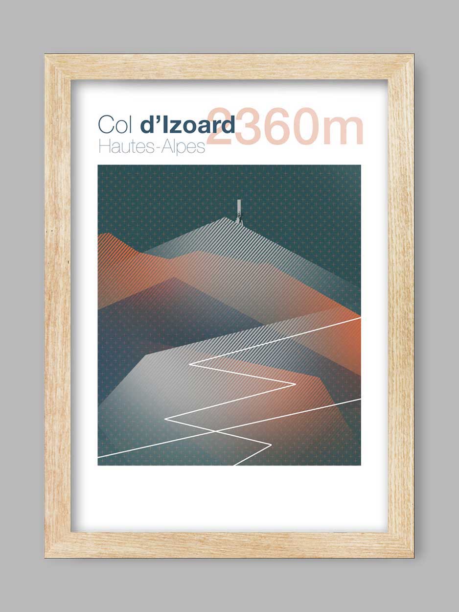 Col D'Izoard - Cycling Climb Print - Image 3