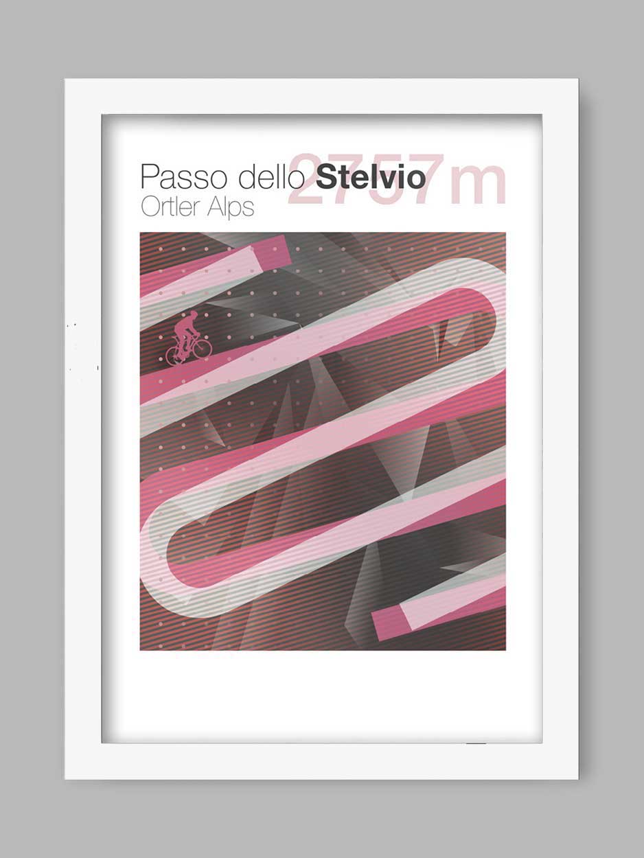 Passo Dello Stelvio - Cycling Climb Print - Image 2
