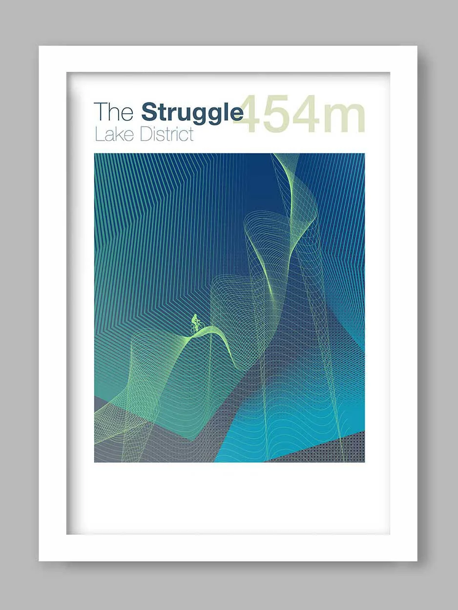 The Struggle - Cycling Climb Print - Image 2