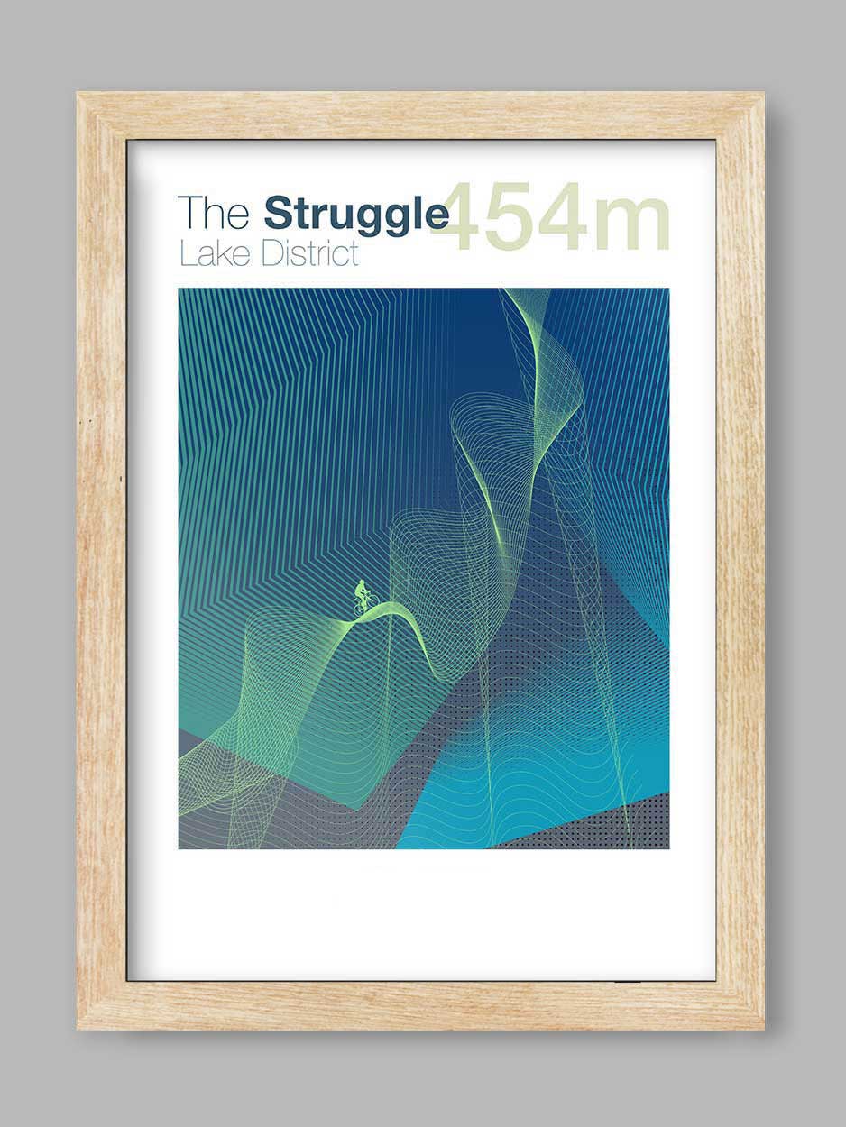 The Struggle - Cycling Climb Print - Image 3