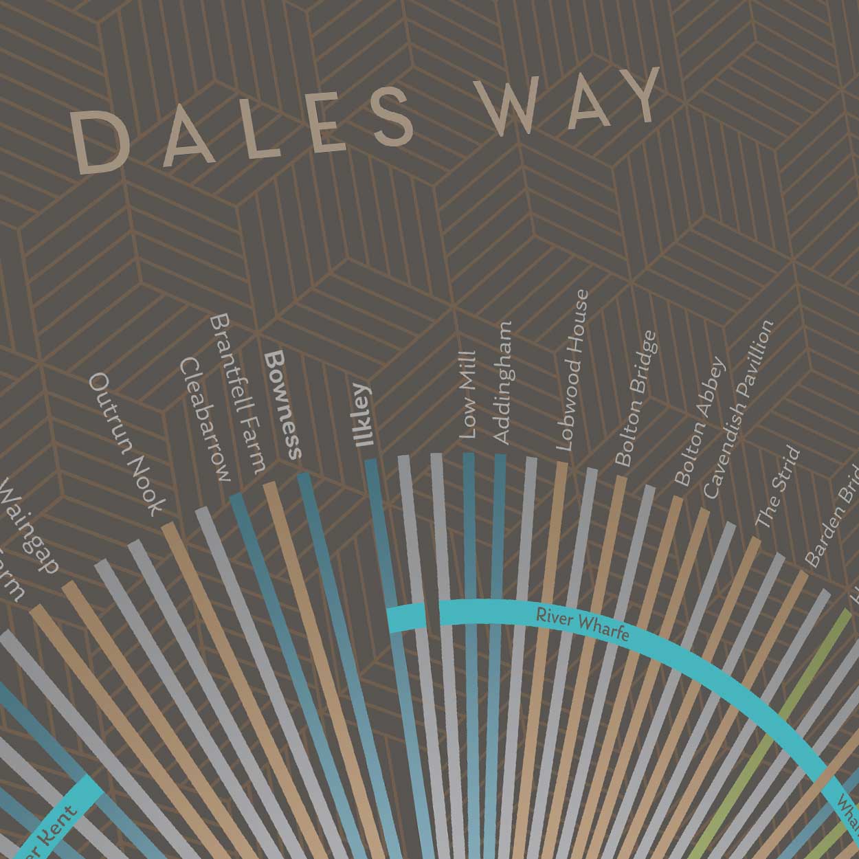 Dales Way Poster Print - Dark Grey - Image 4