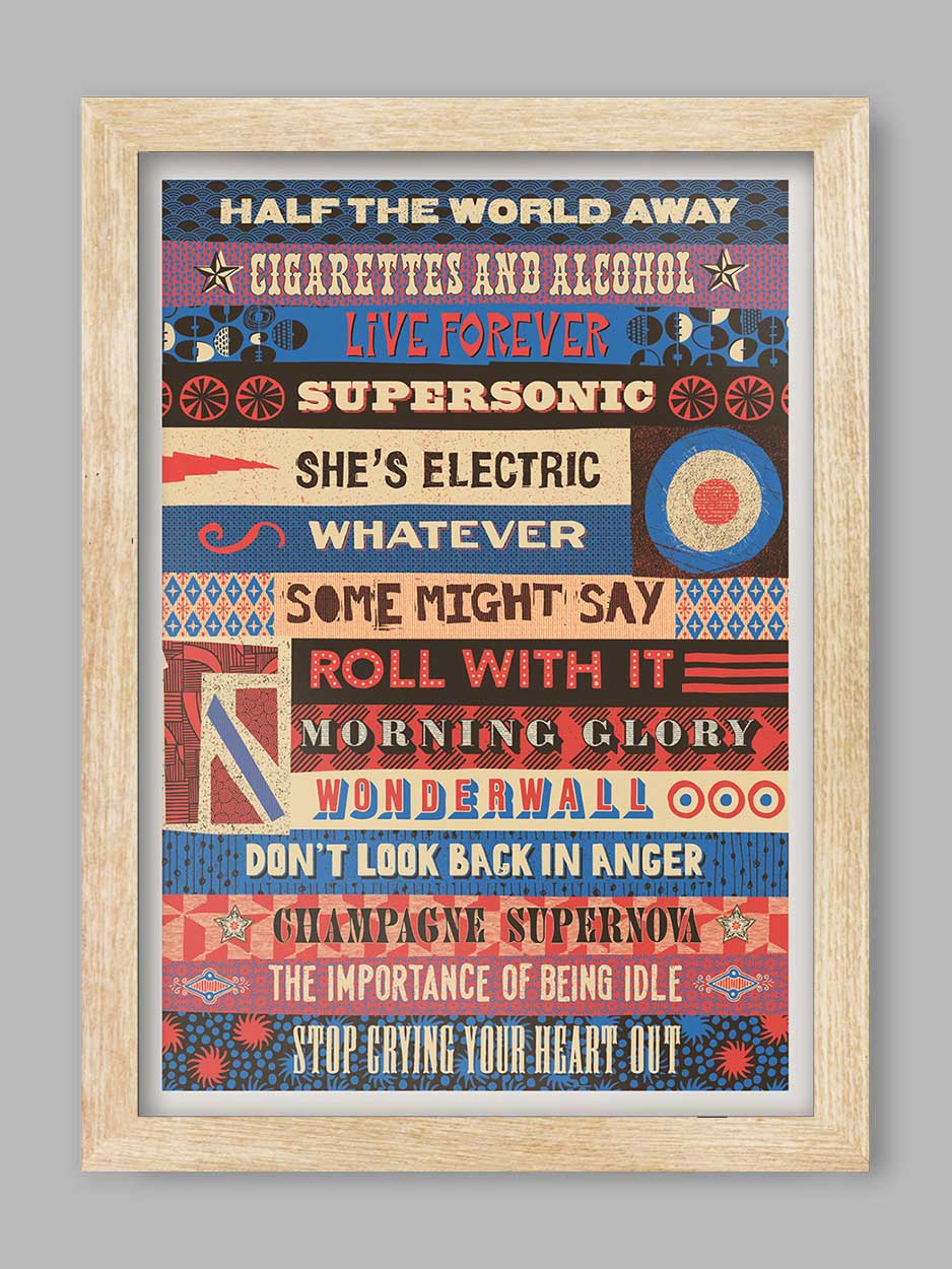 Definitely Glory - Oasis Typographic Music Print - Image 3