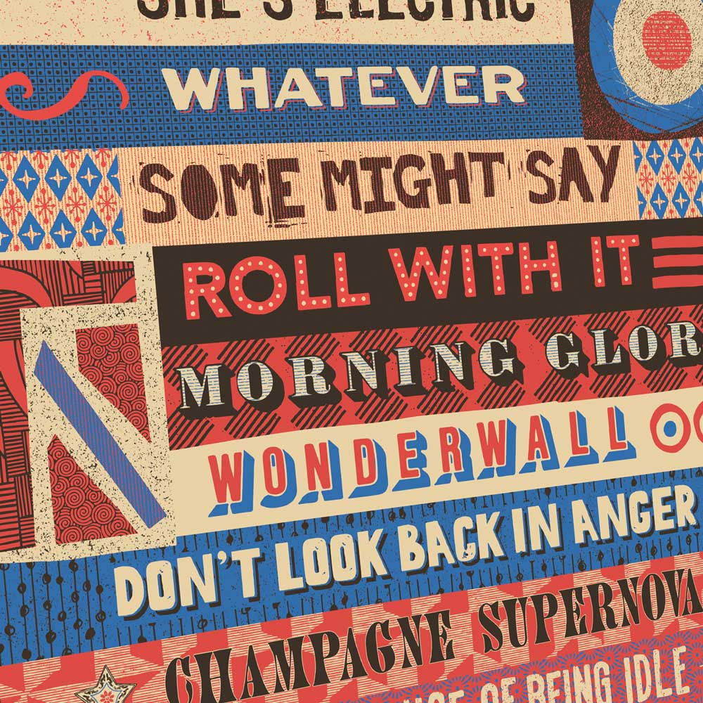 Definitely Glory - Oasis Typographic Music Print - Image 4